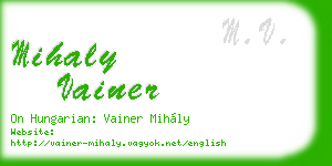 mihaly vainer business card