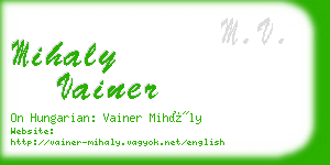 mihaly vainer business card
